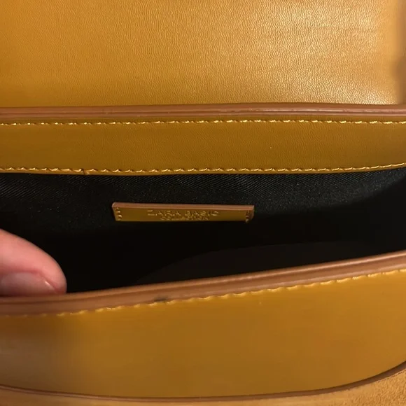 Zara Suede Bag Gold Ring Chloe Bag Carmel Tan Leather Suede Satchel Crossbody - Picture 4 of 7